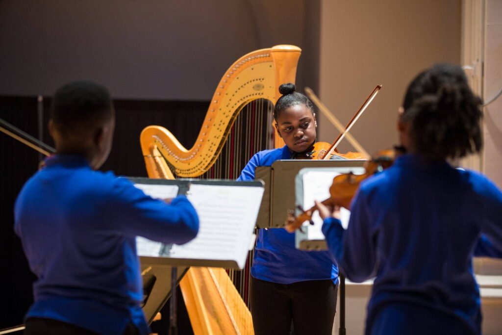 Kids performing
